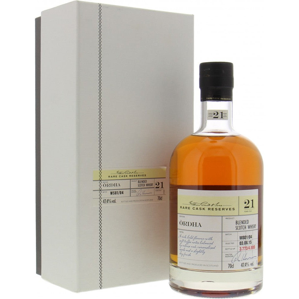 William Grant & Sons Rare Cask Reserves Ordha 21 Year Old