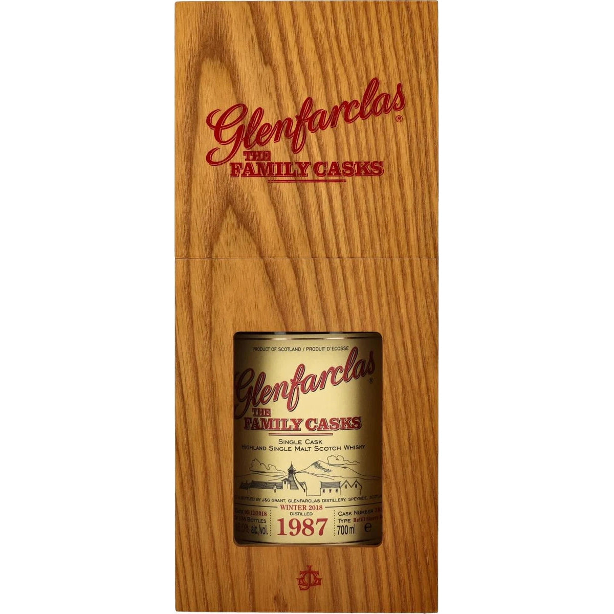 Glenfarclas THE FAMILY CASKS Single Cask WINTER 2018 Refill Sherry Butt 1987 46% Vol. 0,7l in Giftbox