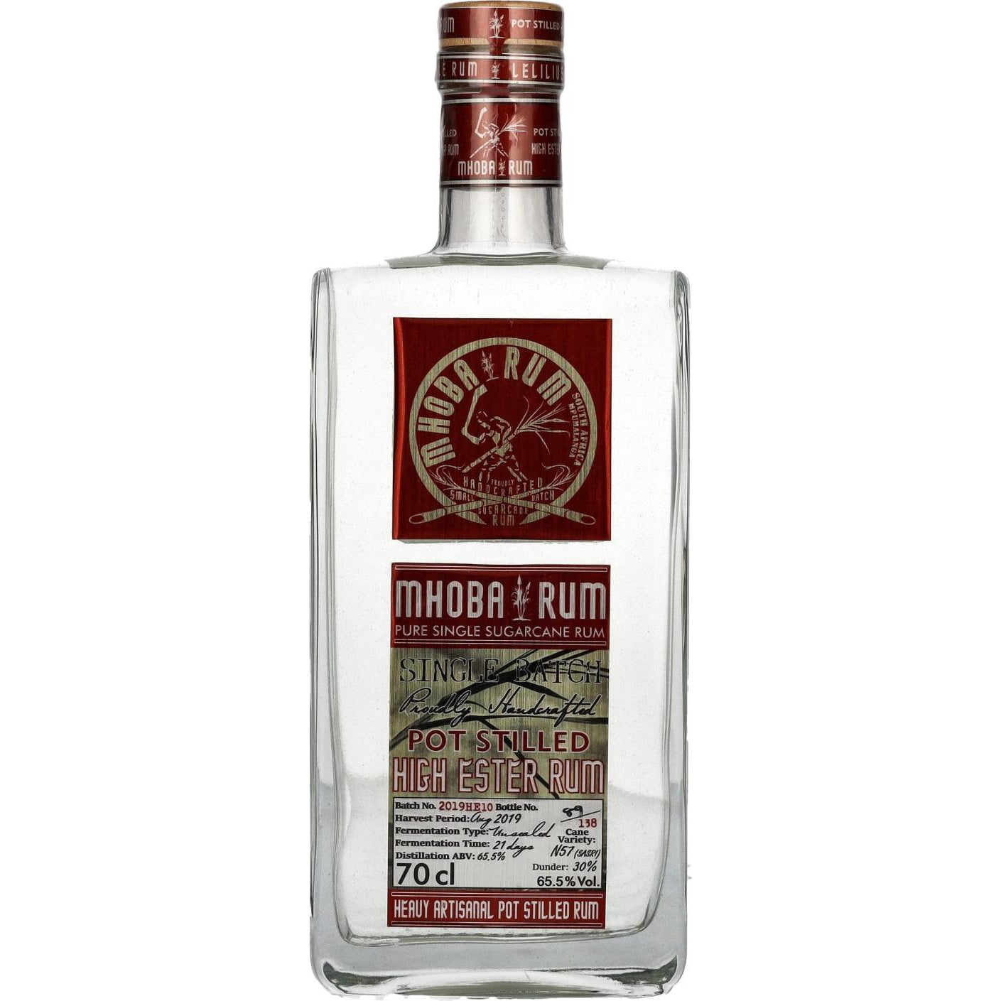 Mhoba Rum Pot Stilled HIGH ESTER Rum 65,5% Vol. 0,7l