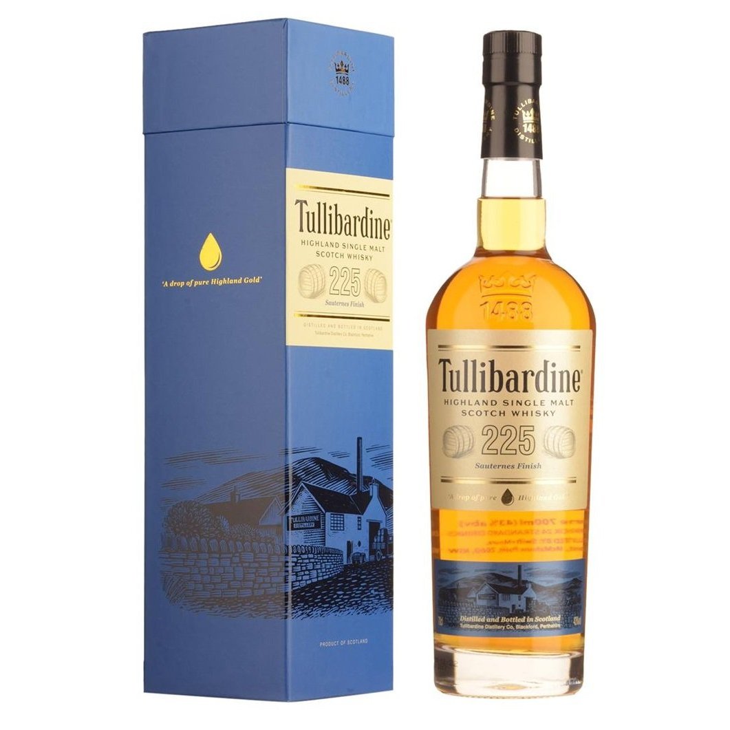 Tullibardine 225 Sauternes Finish Highland Single Malt Scotch Whisky 43% Vol. 0,7l in Giftbox