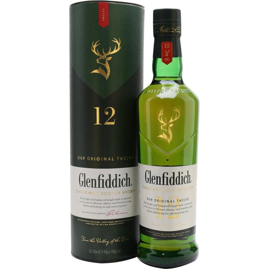 Glenfiddich 12 Years Old Single Malt Scotch Whisky 40% Vol. 0,7l in Giftbox