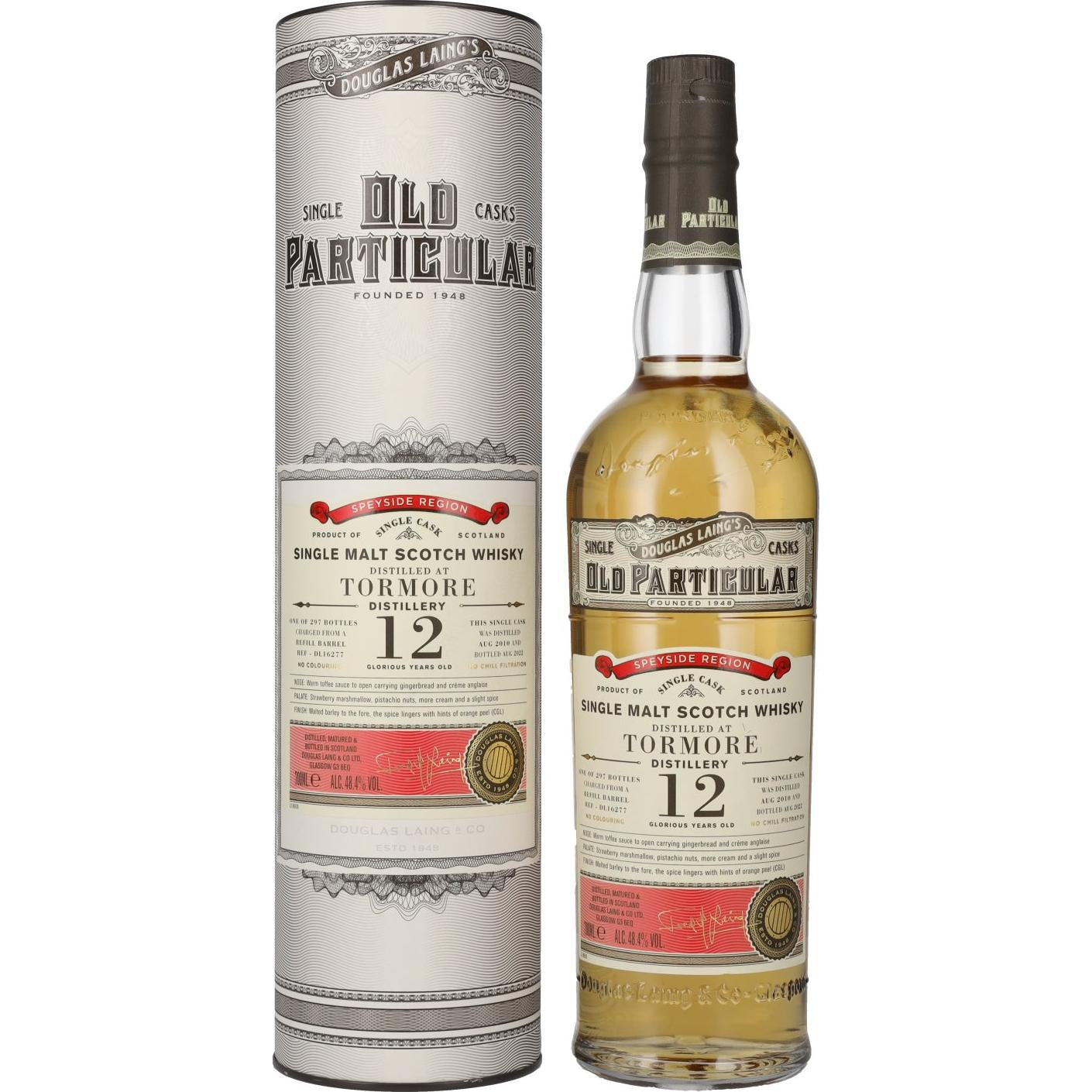 Douglas Laing OLD PARTICULAR Tormore 12 Years Old Single Cask Malt 2010 48,4% Vol. 0,7l in Giftbox