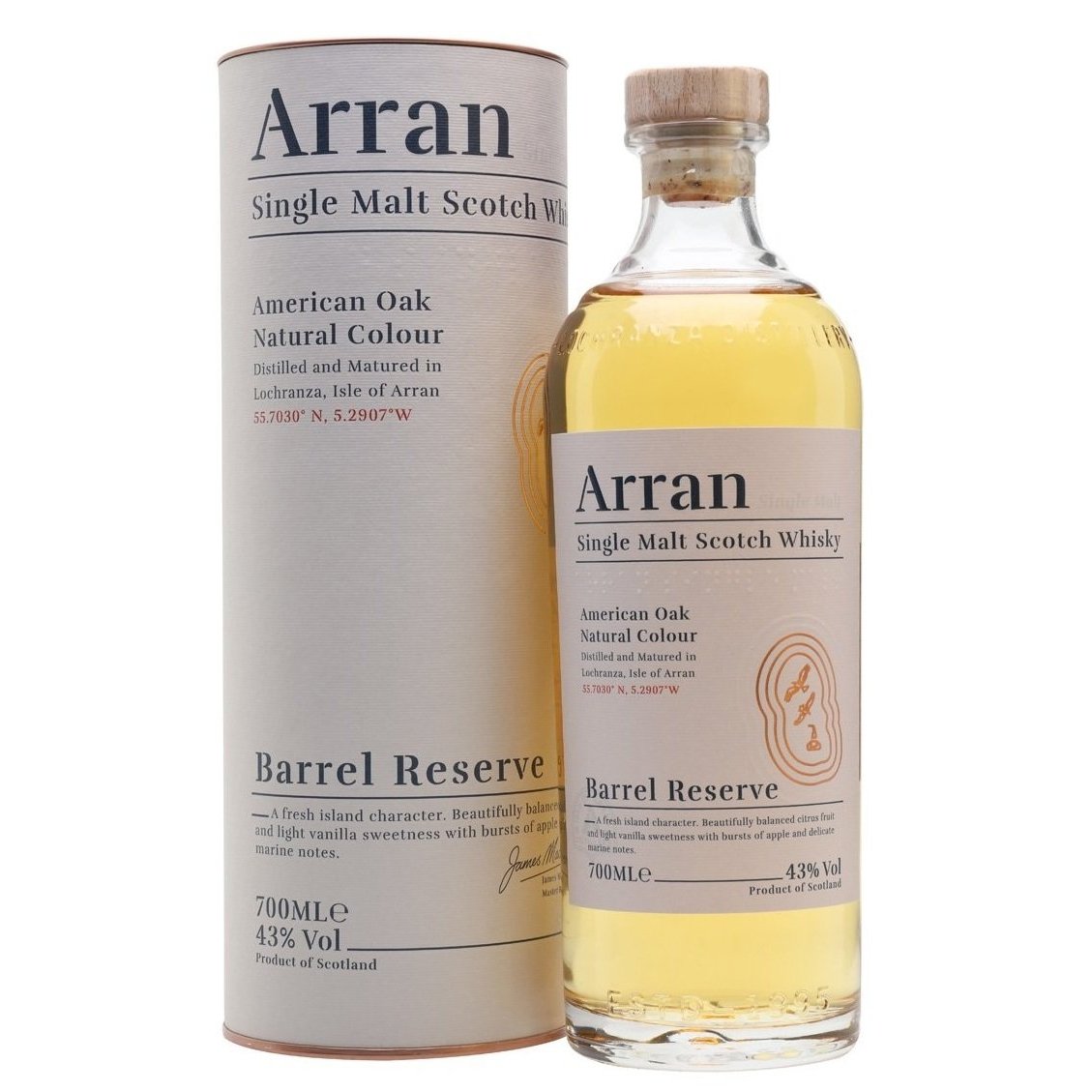 The Arran Single Malt American Oak BARREL RESERVE 43% Vol. 0,7l in Giftbox