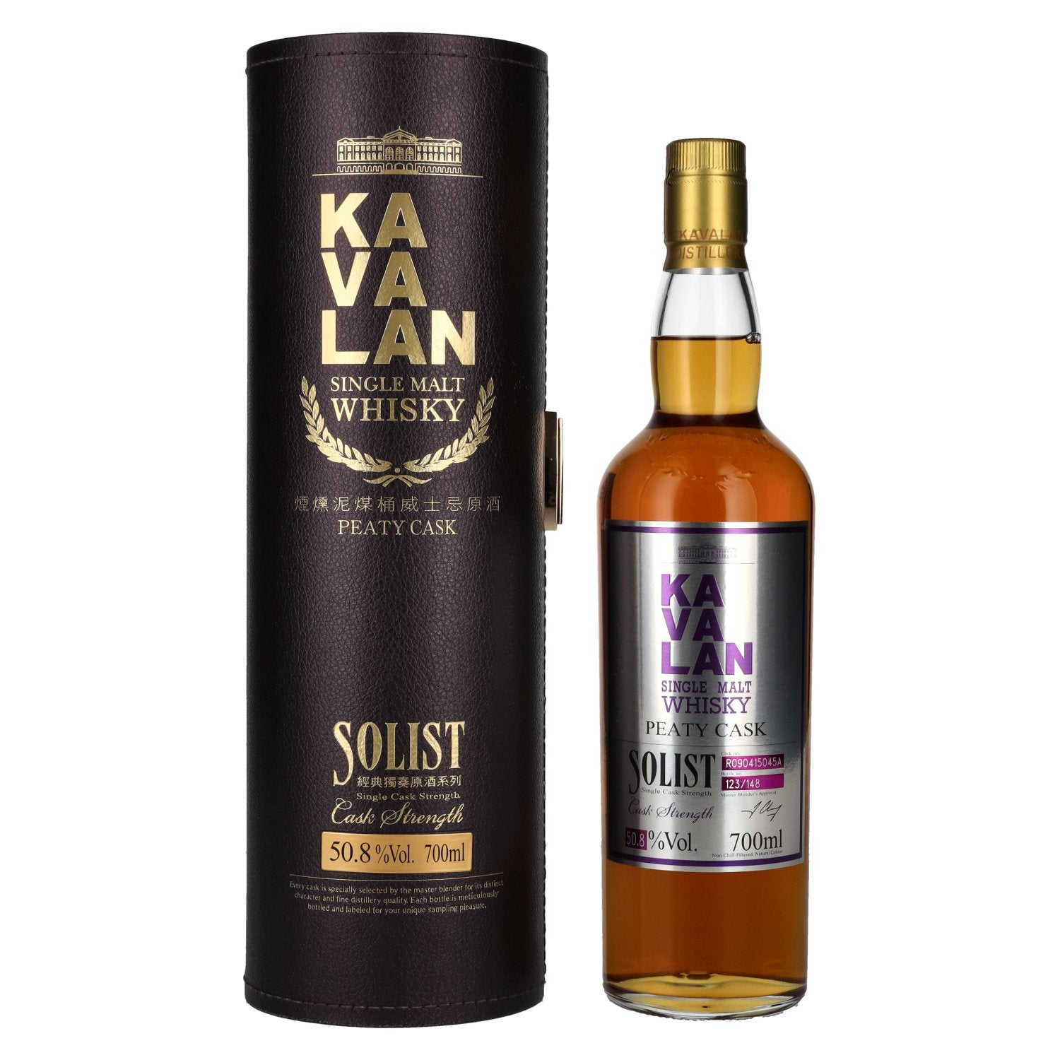 Kavalan SOLIST Single Malt Whisky PEATY CASK Single Cask Strength 50,8% Vol. 0,7l in Giftbox