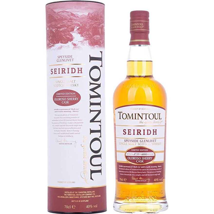 Tomintoul SEIRIDH Speyside Glenlivet OLOROSO SHERRY CASK Limited Edition 40% Vol. 0,7l in Giftbox