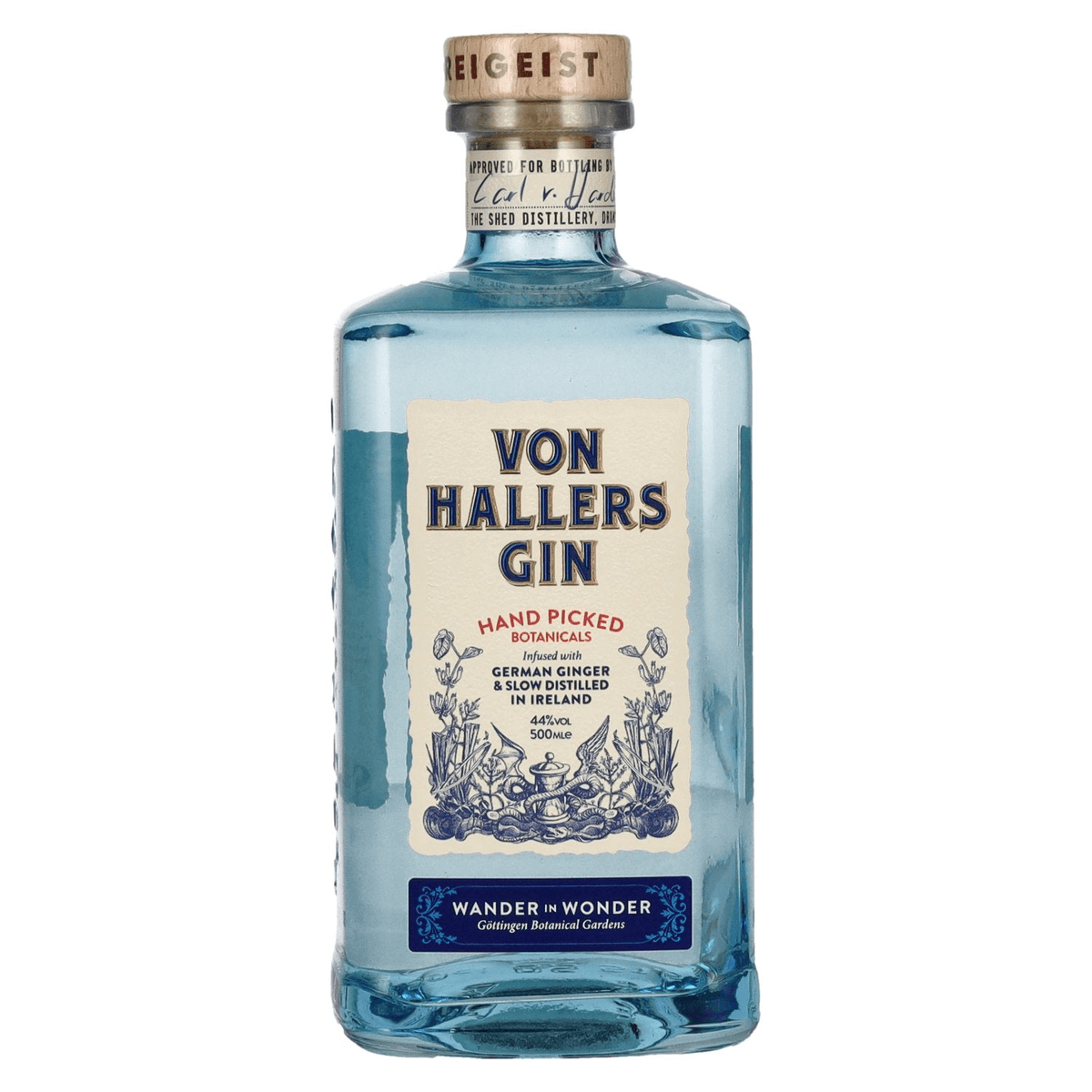 Von Hallers Gin 44% Vol. 0,5l in Giftbox with Becher