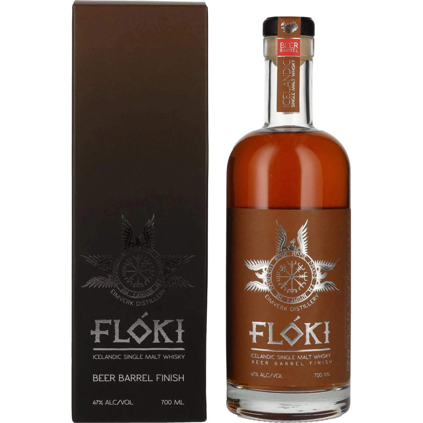 Flóki Icelandic Single Malt Whisky BEER BARREL Finish 47% Vol. 0,7l in Giftbox