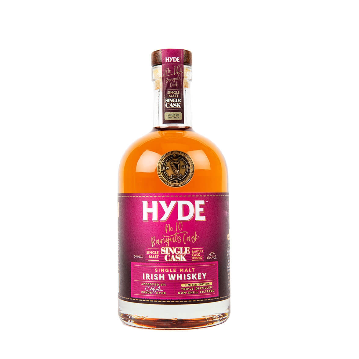 Hyde No.10 BANYULS SINGLE CASK Single Malt Irish Whiskey Limited Edition 43% Vol. 0,7l