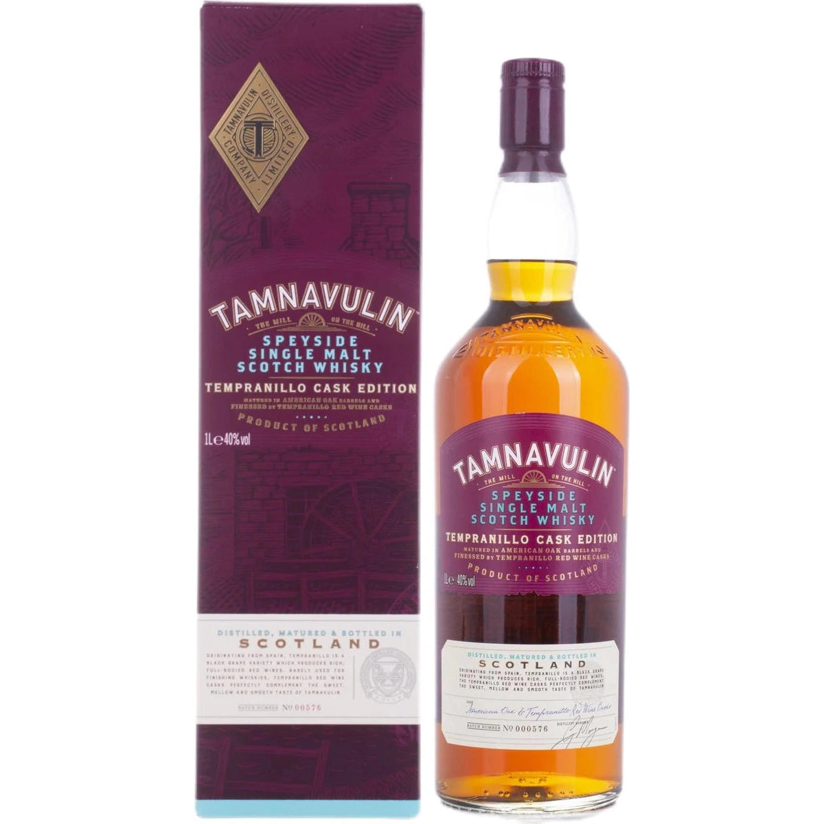 Tamnavulin TEMPRANILLO CASK Speyside Single Malt Scotch Whisky 40% Vol. 1l in Giftbox