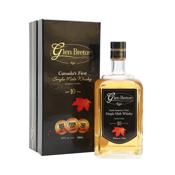 Glen Breton Rare 10 Years Old Canada's First Single Malt Whisky 43% Vol. 0,7l in Giftbox