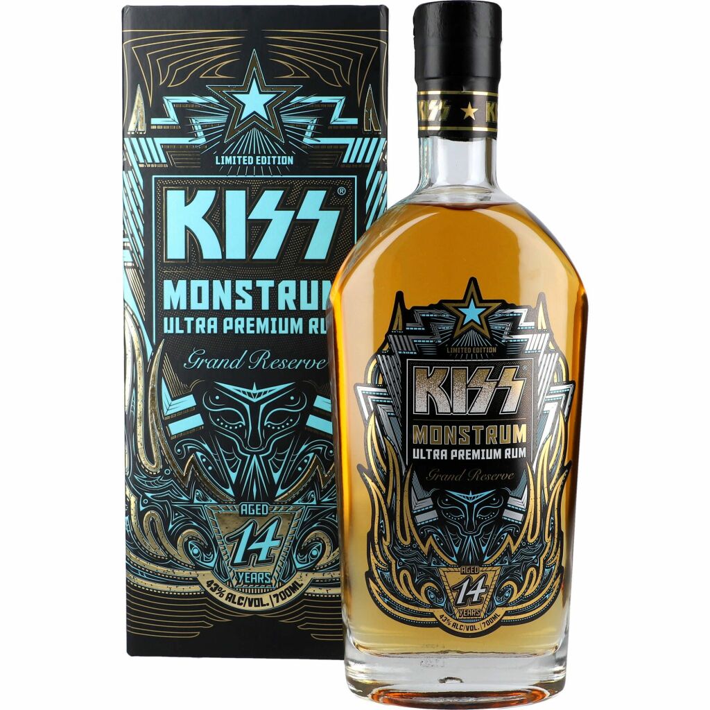 Kiss Monstrum 14 Years Old Ultra Premium Rum 43% Vol. 0,7l in Giftbox