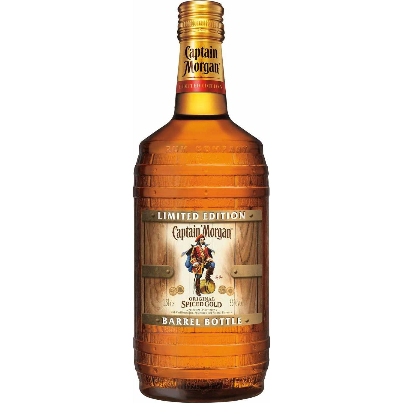 Captain Morgan Original Spiced Gold Barrel Bottle Limited Edition 35% Vol. 1,5l