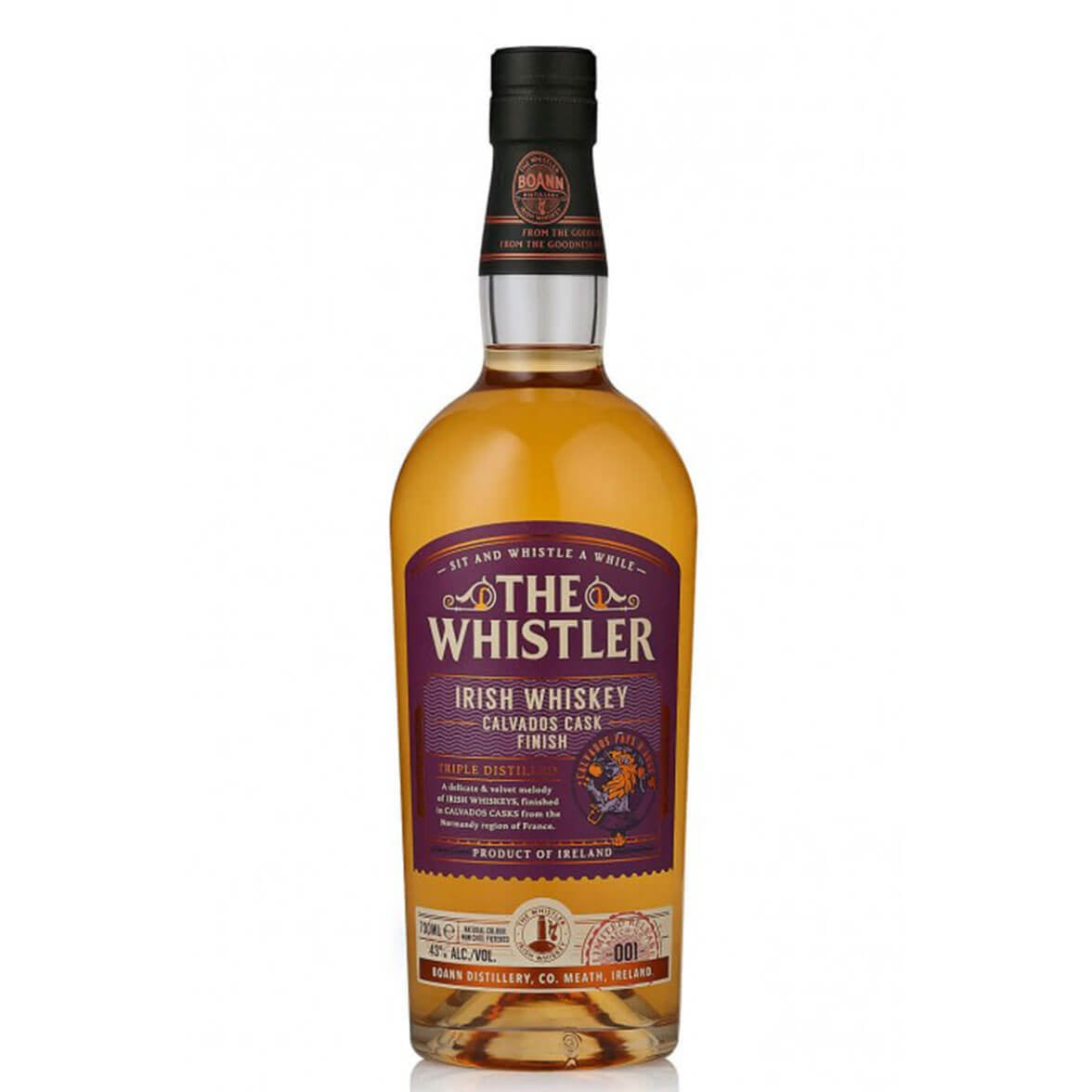 The Whistler Irish Whiskey CALVADOS CASK FINISH 43% Vol. 0,7l in Giftbox