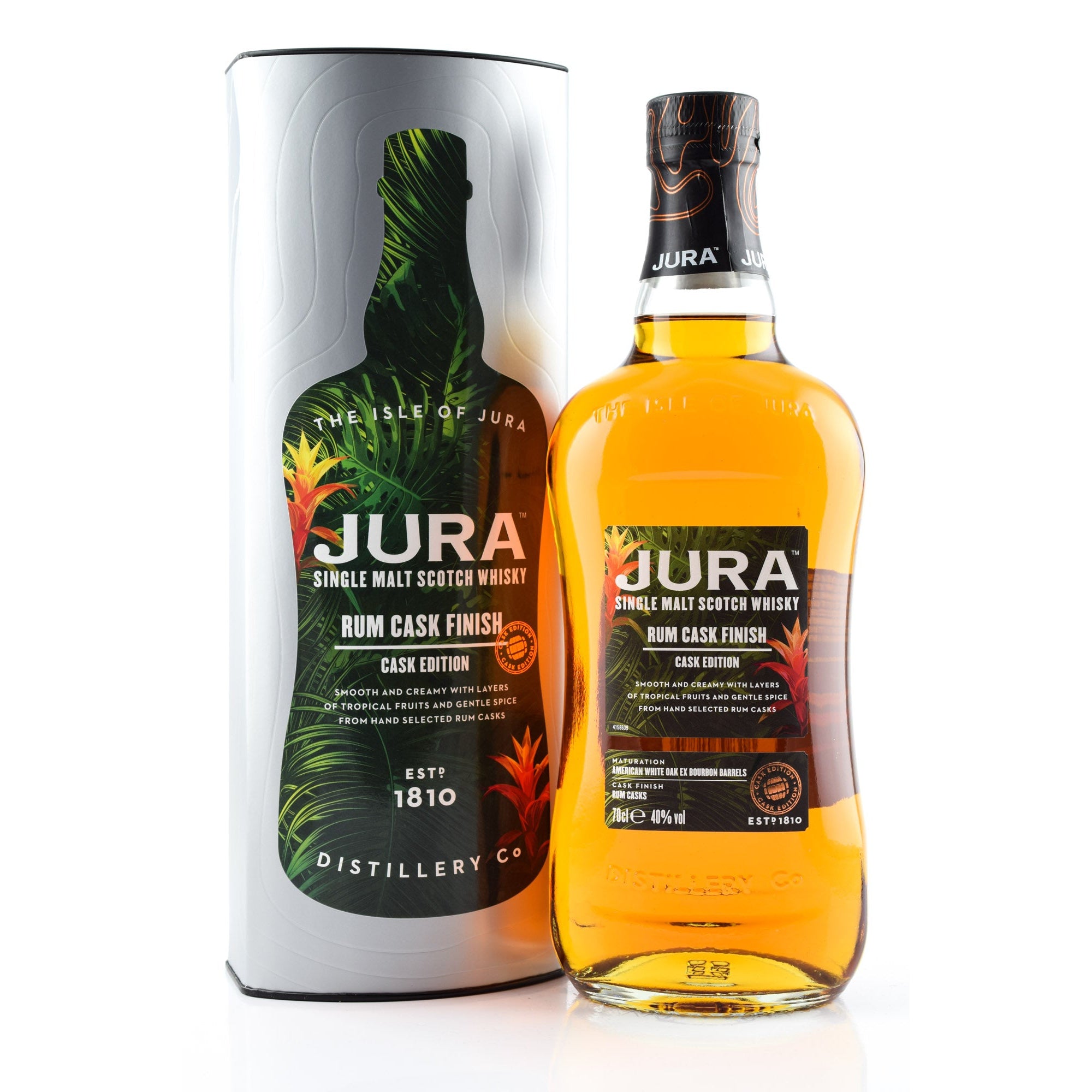 Jura Single Malt Scotch Whisky RUM CASK Finish 40% Vol. 0,7l in Giftbox