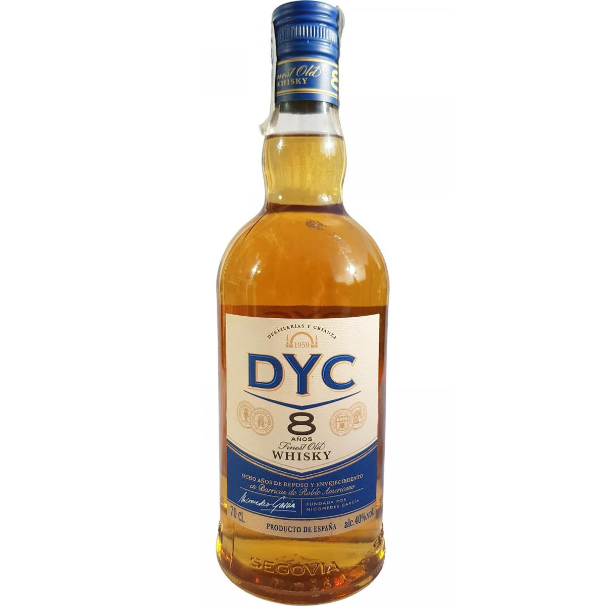 DYC Destilerias y Crianza 8 Years Old Whisky 40% Vol. 0,7l