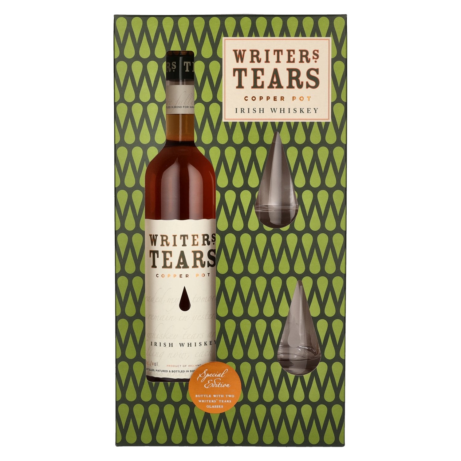 Writer's Tears COPPER POT Irish Whiskey 40% Vol. 0,7l in Giftbox with 2 glasses