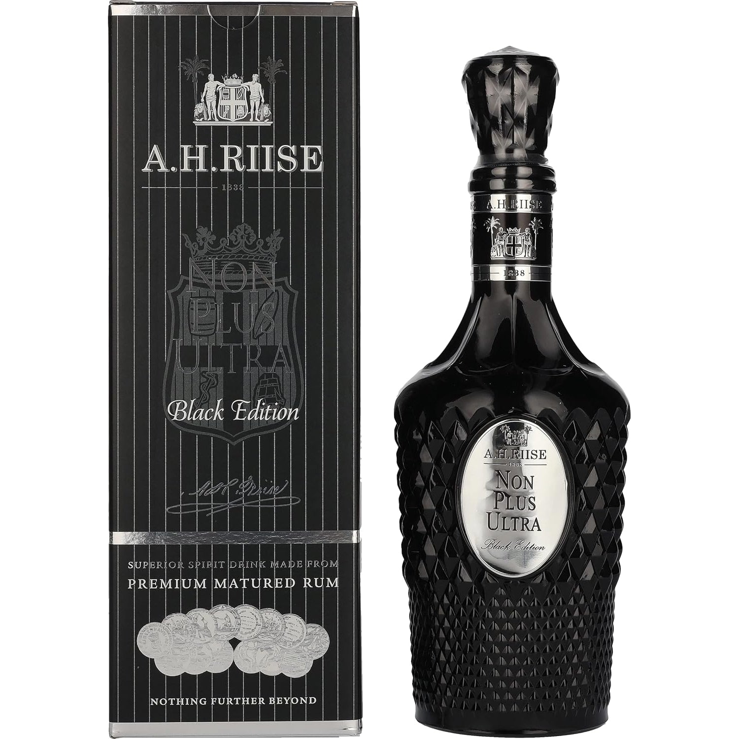 A.H. Riise NON PLUS ULTRA Black Edition Superior Spirit Drink 42% Vol. 0,7l in Geschenkbox