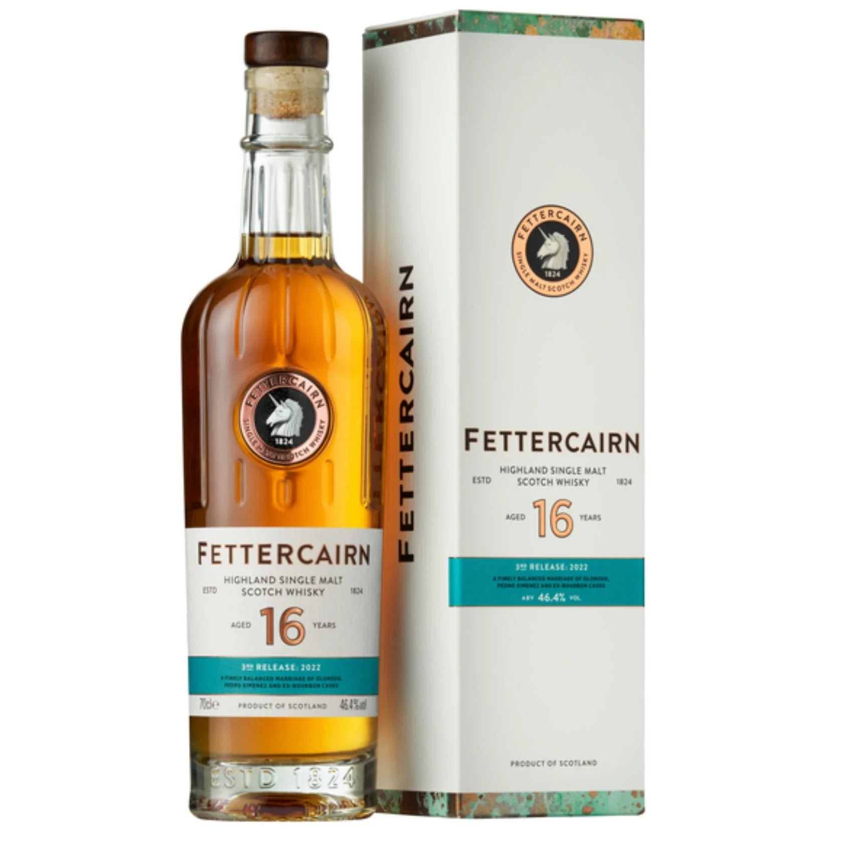 Fettercairn 16 Years Old Highland Single Malt 3rd Release 2022 46,4% Vol. 0,7l in Giftbox