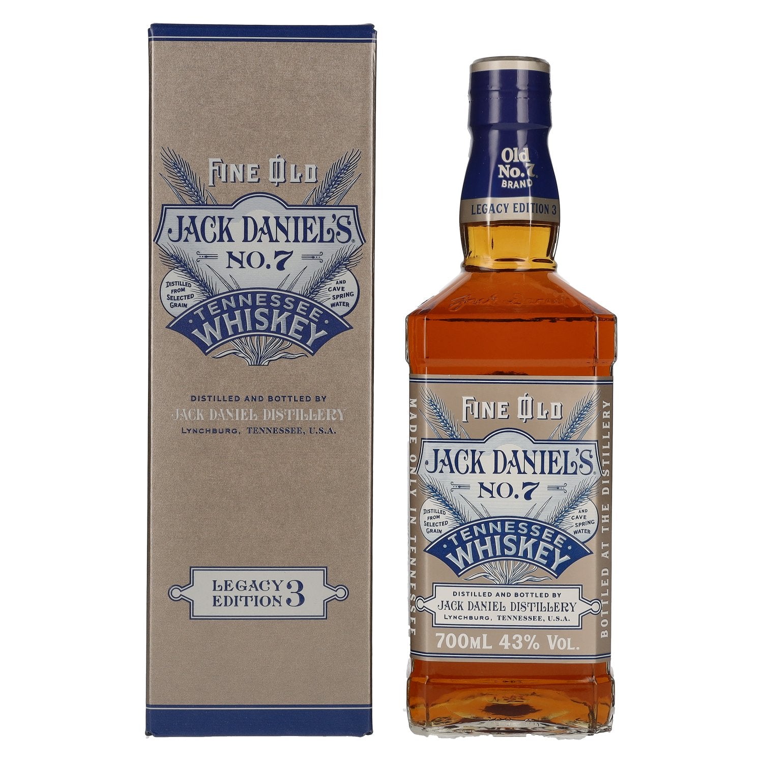 Jack Daniel's Sour Mash Tennessee Whiskey LEGACY EDITION No. 3 - GREY DESIGN 43% Vol. 0,7l in Giftbox