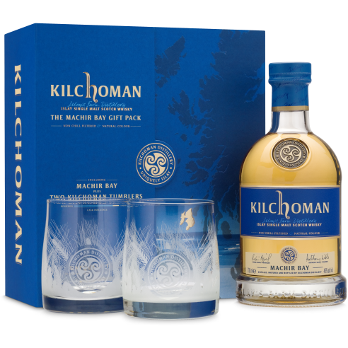 Kilchoman THE MACHIR BAY GIFT PACK 46% Vol. 0,7l in Giftbox with 2 glasses