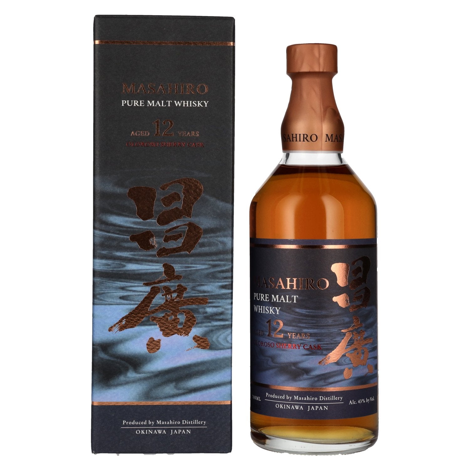 Masahiro 12 Years Old Pure Malt Whisky Oloroso Sherry Cask 43% Vol. 0,7l in Giftbox