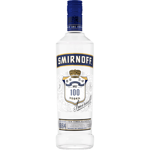 Smirnoff Triple Distilled 50% PROOF Vodka Blue Label 100 1l Vol