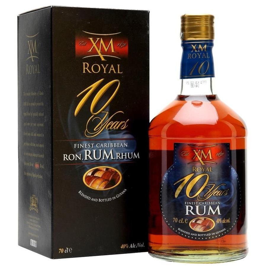 XM ROYAL 10 Years Old Fines Caribbean Rum 40% Vol. 0,7l in Giftbox
