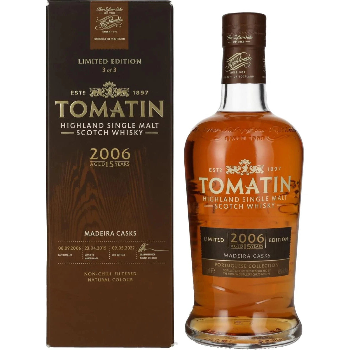 Tomatin 15 Years Old Portuguese Collection MADEIRA CASKS 2006 46% Vol. 0,7l in Giftbox