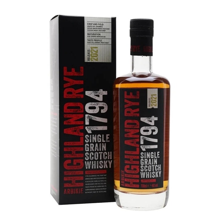 Arbikie HIGHLAND RYE 1794 Single Grain Scotch Whisky Release 2020 48% Vol. 0,7l in Giftbox
