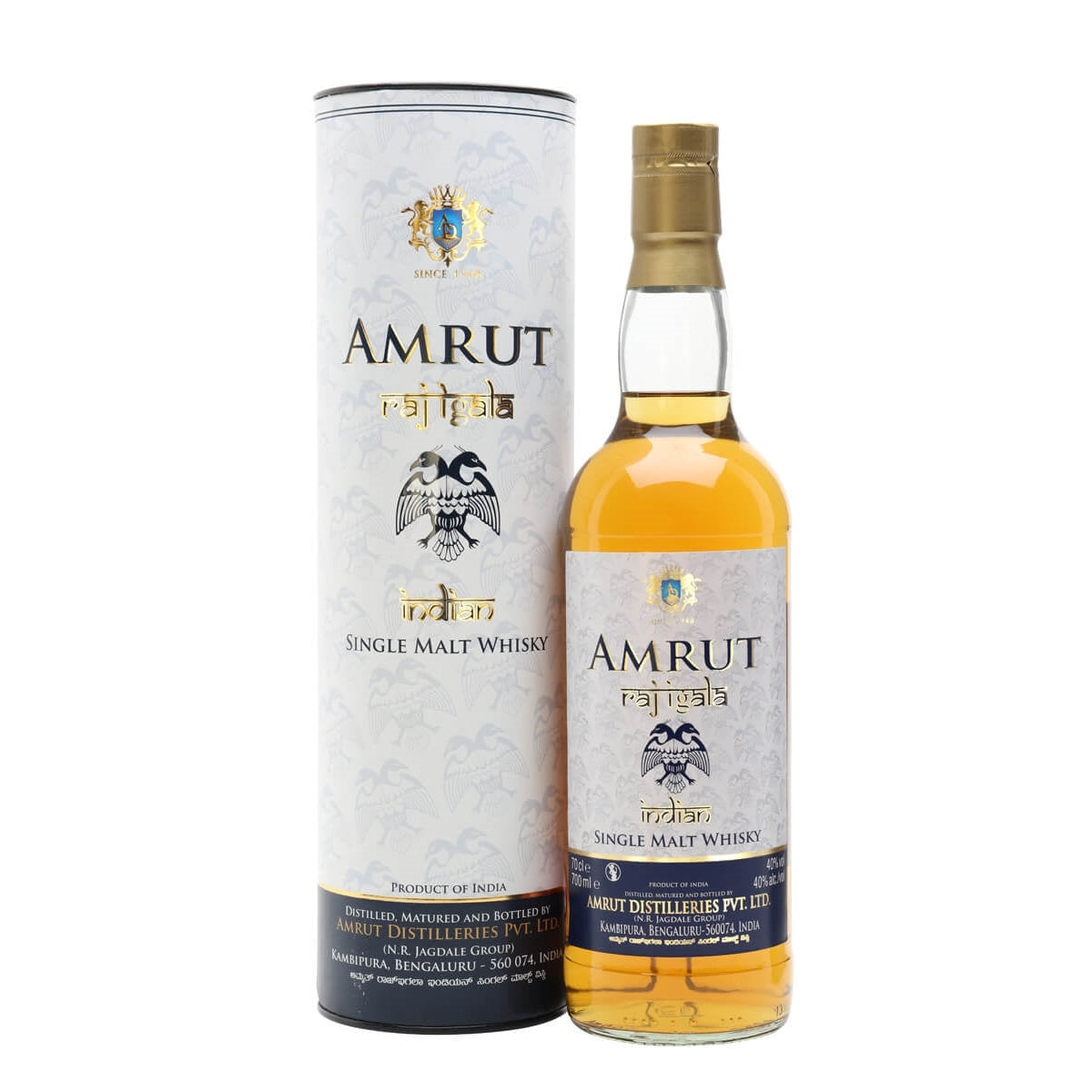Amrut RAJ IGALA Indian Single Malt Whisky 40% Vol. 0,7l in Giftbox